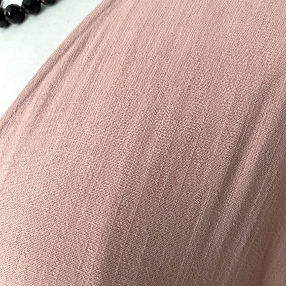 π¬π§ NWT House Of Lancry Blush Pink Long Wrap Linen Dress, Size L - Picture 8 of 16